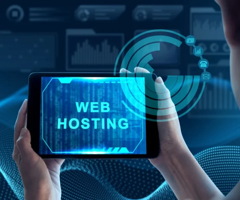 website-hosting-with-man-holding-tablet